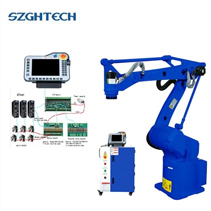 Materials Handling, Parts transmission, Stacking, Deburring, Cutting

The five major fields where handling robots are widely used are: automobile industry, electronics industry, rubber and plastic industry, metal products industry, and food industry, mainly engaged in sorting, handling and palletizing.