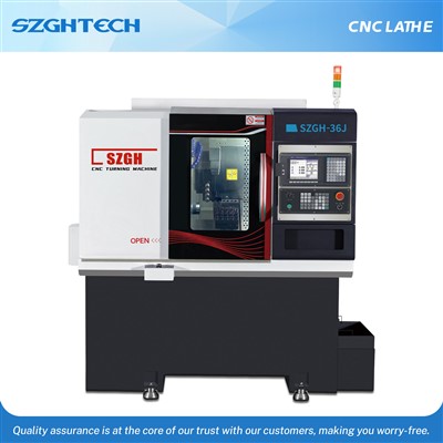 3-axis inclined lathe, with 4 power heads on Y-axis, enables 6-row tooling and 4-side milling. Ideal for side drilling, tapping, slotting. Complete machining in one clamping.
